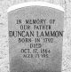 Duncan Lammon Headstone