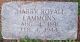 Harry Royall Lammons Headstone
